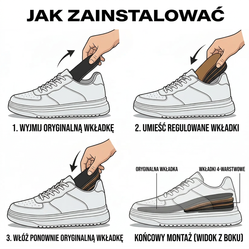4-Warstwowe regulowane wkładki