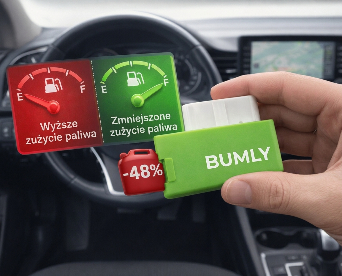 Wyniki porównania spalania przed i po BUMLY