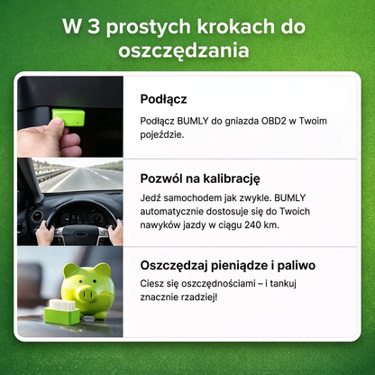 Zmniejsz koszty paliwa o połowę z Bumly™ - V2
