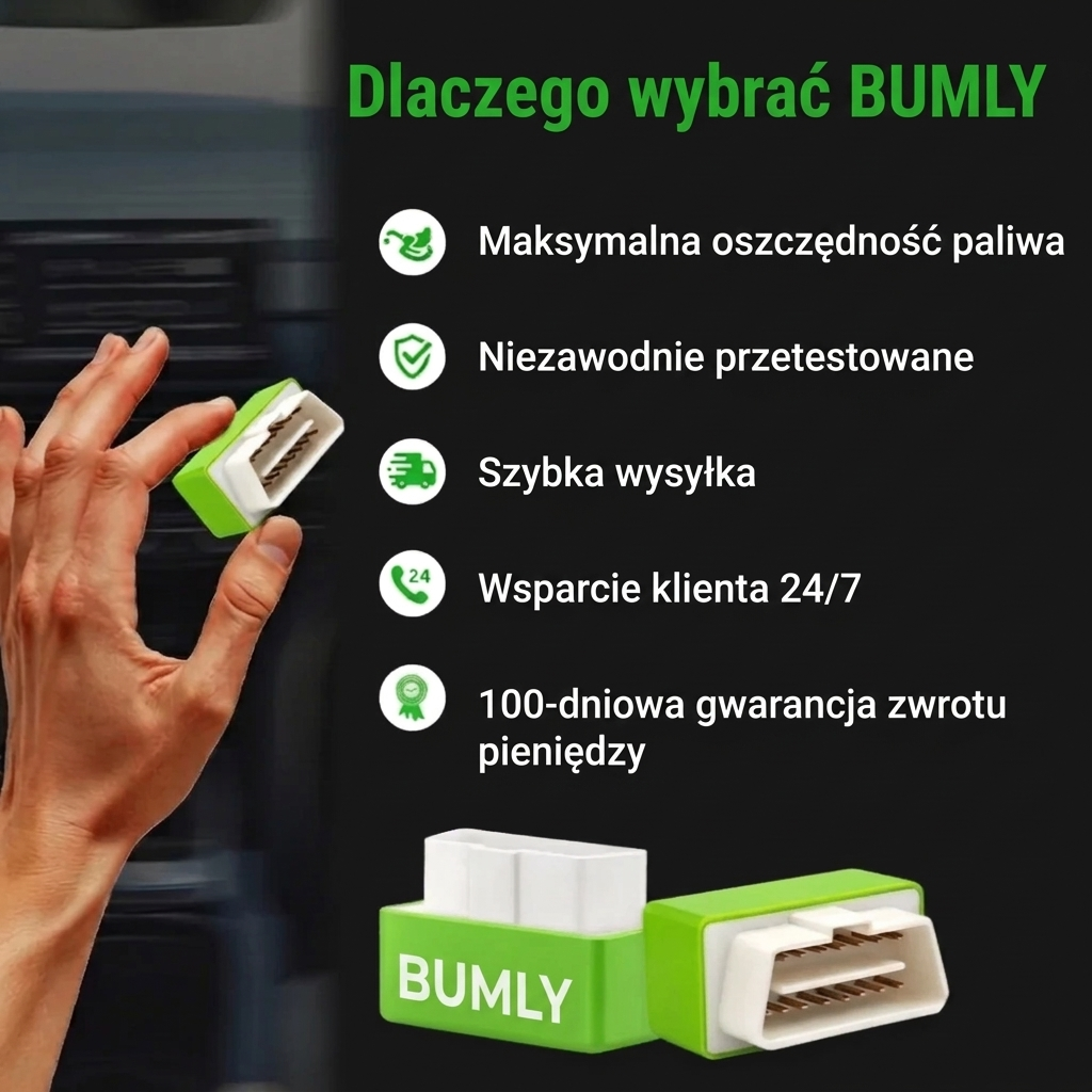 Zmniejsz koszty paliwa o połowę z Bumly™ - V2